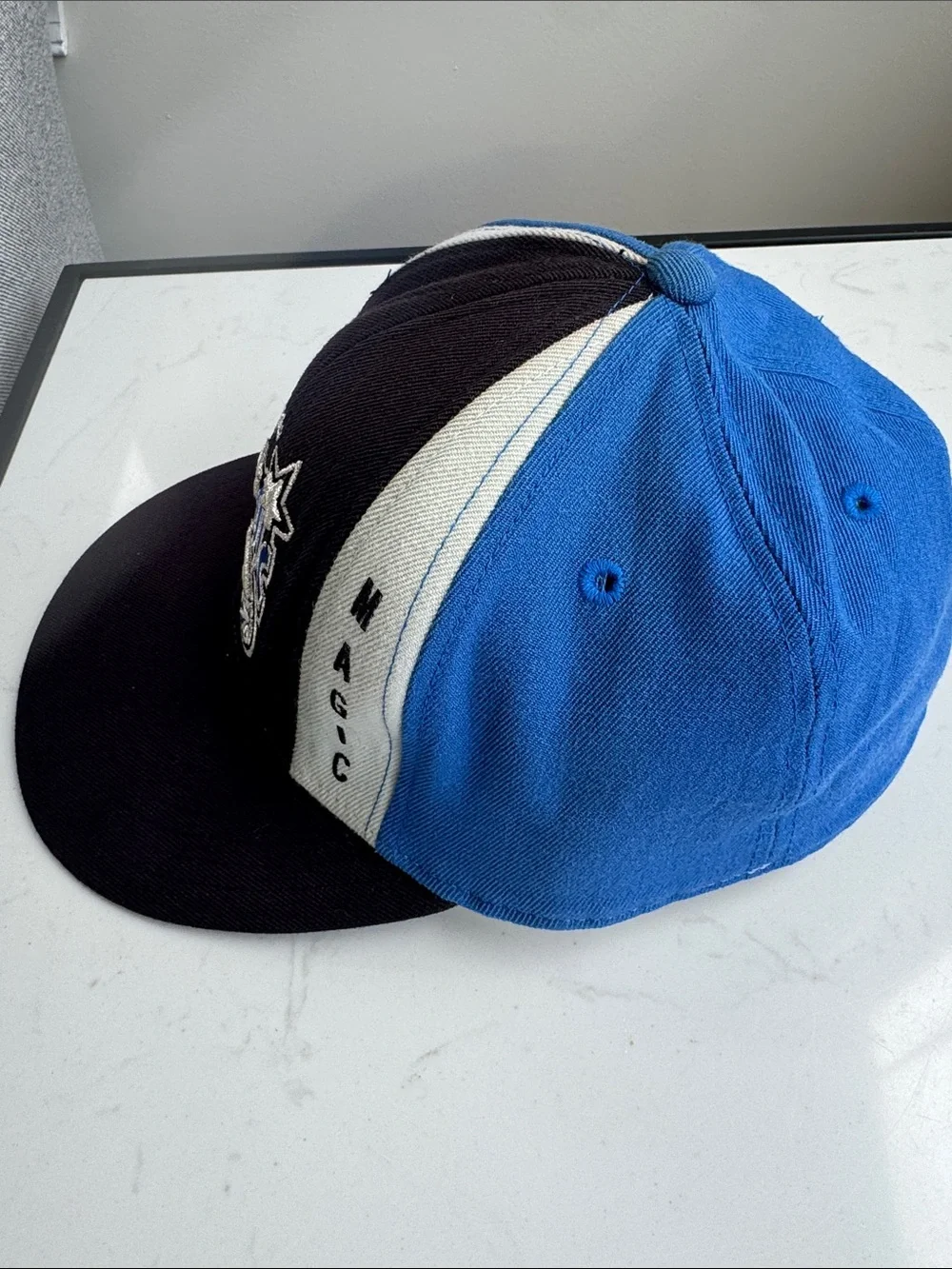 Reebok Orlando Magic Fitted Hat 7 5/8 Retro 8-Panel Wool NBA Cap Blockhead